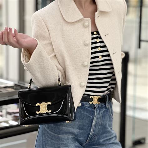 celine woodbury|Celine tomboy bag.